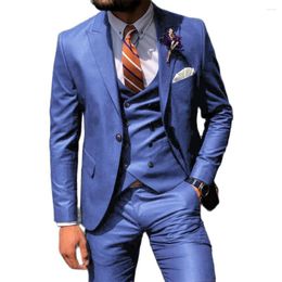 Men's Suits Plus Size 3 Piece Slim Fit Fashion Suit Wedding Dress Tuxedo Prom Party Tailor Made Male With Pants For Groom Wear