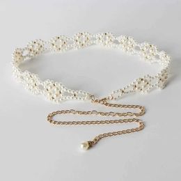 Waist Chain Belts 2024 New pearl fringe ladies Sweet ladies decorative dress Pearl waist chain