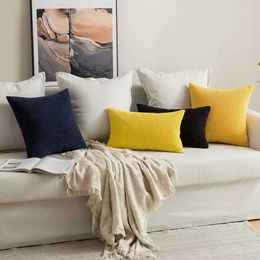 Cushion/Decorative Cover Corduroy For Living Room Sofa Decorative Cushion Cover Square Solid Colour Housse De Coussin Home Decor