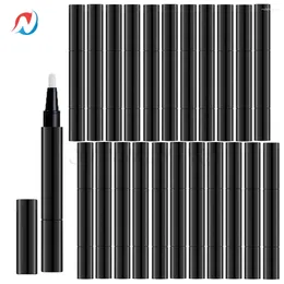 Storage Bottles 24Pcs 3ml Black Twist Pens Nail Paint Polish Bottle Empty Oil Pen Brush Cosmetic Lip Gloss Container Applicators