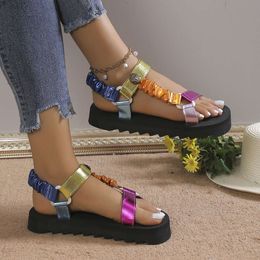 Kurt Geiger Sandals Platform Terlik Bayanlar Flats Ayakkabı Kadınlar Dikiş Gökkuşağı Yaz Plajı Sandal Tasarımcısı Slaytlar Düz Ayaklar Kartal Kafa Elmas Kanca Döngü 264