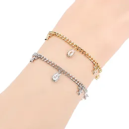 Link Bracelets Bracelet HADIYANA Fashion Cubic Zirconia Exquisite Women's Friendship Jewellery SL3010 Christmas Gift