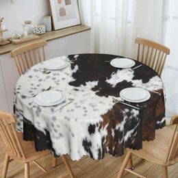 Table Cloth Black Cow Printed Cover Waterproof Washable Western Farmhouse Style Decoration