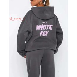 Designer White Foxx Hoodie Sets Two 2 Piece Set Women Mens Clothing Set Sporty Long Sleeved Pullover Hooded Tracksuits Spring Autumn Winter Tracksuit 4554
