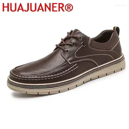 Casual Shoes Brand Mens Genuine Leather Trend Comfortable Loafer Men Design British Boat Sneakers Moccasins