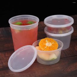 Take Out Containers 48 Pack Plastic Deli Stackable Disposable Clear Fridge Storage Boxes Leakproof With Lids Lunch Box