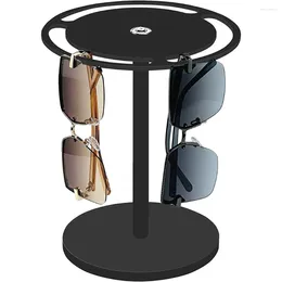 Sunglasses Frames Acrylic Glasses Display Stand 360-Degree Rotating Eyeglasses Rack Desktop Organiser Clear Eyewear Holder