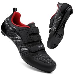 Cycling Shoes Unisex Knit Sneakers MTB Men Speed Road Bicycle Carbon Racing SPD Mountain Bike Riding Black