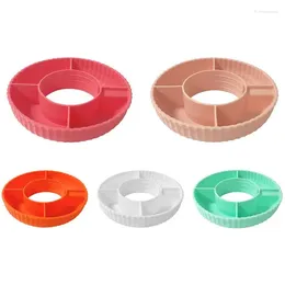 Plates Silicone Snack Ring Water Cup Tray Large Capacity Bowl Holder Dishwasher Safe For French Fries