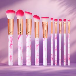 10pcs/set Luxury High quality Makeup brushes Powder sculpting Highlighter Eyeshadow Make up Brush kit Smudge Crease eyebrow brush hourglass brush makeup