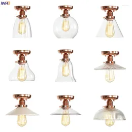 Ceiling Lights IWHD Rose Gold Nordic LED Living Room Porch Balcony Plafonnier Glass Modern Lamps Luminaria Lampara Techo