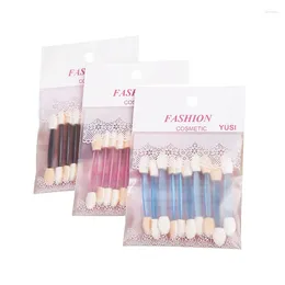 Makeup Brushes Eyeshadow Applicator Double Headed Sponge Stick Supplies Portable Eye Shadow Nail Mirror Powder Brush