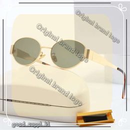 Oval Sunglasses Celinr Vintage Glasses Womans Tourism Street Photo Metal Full Frame Small Sunnies Hot Item Promotional Sunglass Man Prescription Glasses 335