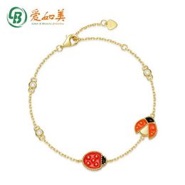 Newly designed bracelets are like cakes of fashionable and popular dripping seven star ladybug bracelet with Original vancley