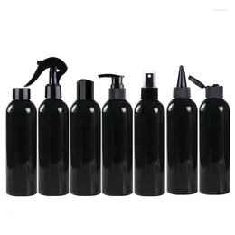 Storage Bottles 200ml Black Clear Plastic Bottle For Shampoo Shower Gel Lotion Perfume Spray Pump Liquid Sealed Container