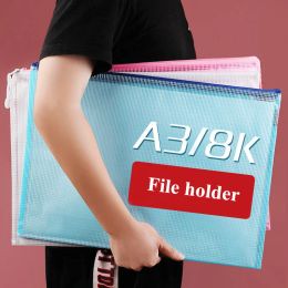 Controls A3 Zipper Pouch Document Bag Waterproof Zip File Folders Artwork Storage School Office Supplies 8k Drawing Paper Storage Bags