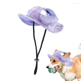 Dog Apparel Pet Sun Hat Sunscreen Baseball Cap Outdoor Sports With Ear Holes Adjustable For Small And Medium Dogs