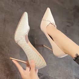 Ladies Shoes 2024 Fashion Basic Womens High Heels Sexy Party Pump Crystal Slipon Spike Thin Female Zapatos 240424