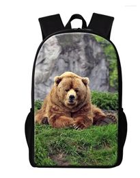 School Bags Bear Backpacks For Children Cute Animal Pattern Stylish Bookbags Girls Trendy Boys Multifunctional