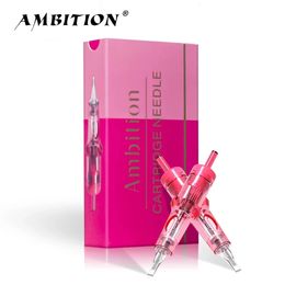 AMBITION Tattoo Cartridge Needles Micropigmentation Permanent Make-Up Eyebrows Eyeliner Lips Professional Microblading 240422