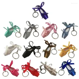 Keychains Ballet Shoe Keychain Decoration Charm Backpack Pendant Alloy Material For Girls Teens Dropship