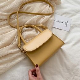 Shoulder Bags European Bag Fashion Solid Short Handle Women Handbag Quality PU Leather Messenger Leisure Female Shoppe