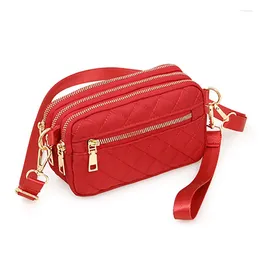 Shoulder Bags LKEEP Nylon Crossbody Handbag For Women Bag Mini Travel Messenger Multi Zipper Pockets