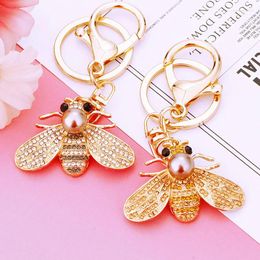 Keychains Wasp Keychain Children Cute Bee Series Glass Convex Jewellery Gift