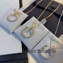 High Quality Luxury Necklace Cartter V Gold Plated Mijin CNC Craft Inlaid with Full Diamond Nail Female Xiao Zhan Same Style Collar Chain