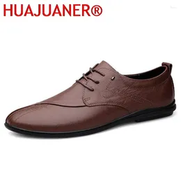 Casual Shoes 2024 Fashion Business Dress Men Shiny Classic Leather Men's Suits Footwear Lace-up Oxfords