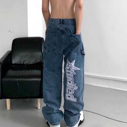 Workwear Jeans Mens High Street Vibe Style Design Sense Small Crowd China-chic Oversize Casual Pants Straight