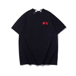 T-shirt Play Women Designer Top Quality Luxury Fashion T-Shirt Classic Short Sleeved Small Red Heart T-shirt Unisex Pure Cotton Round Neck Casual Half Sleeved Shirt