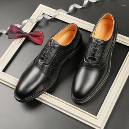 Casual Shoes Black Oxfords Men Party Ankle Strap Breathable Lace-up For Botas De Hombre