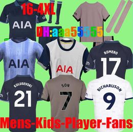 Men KIDS 23 24 25 SON Soccer Jerseys 2024 2025 Football shirt third LUCAS LLORIS ROMERO PERISIC KULUSEVSKI BENTANCUR KANE RICHARLISON PEDRO PORRO Fans players