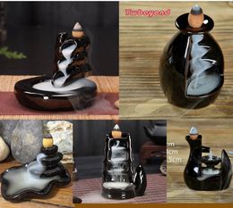 Ceramic Incense Burner Holder Censer Buddhist Aromatherapy Smoke Backflow Stick Incense Censer Islamic Arabic Incense Holder1164173