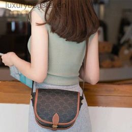 High Level Original Cellin Designer Bags Old Flower Saddle Bag 2024 New Womens Style Bag Single Shoulder Diagonal Straddle Small Bag with Brand Logo