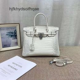 Handbags berkins Diamond Large Bag Classic Buckle Fashion White 2024 Designer Capacity Messenger Himalayan Bags Crocodile Womens Totes SF0B F3AK