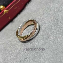 High-end Cartter Luxury Ring High Edition Three Colour Ring Personalised Fashion for Men and Women Couples Same CNC Sculpture