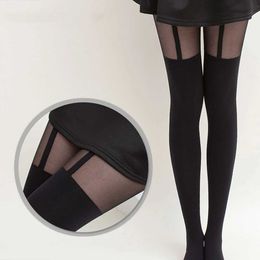 Sexy Socks Sexy patch work color womens pantyhose tight fitting fake long socks high socks black silk socks Japanese style JK socks Q240427