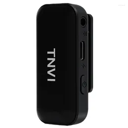 Microphones TNVI V3 Wireless Microphone System With Rechargeable Transmitter Reveiver Lapel Lavalier For Smartphone Computer