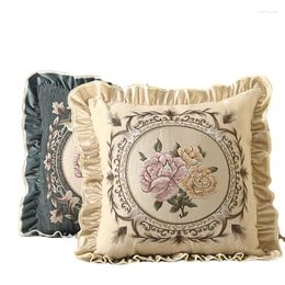 Pillow Home Fabric Sofa Living Room Backrest Chinese Style Embroidery Bedroom Bedside Waist