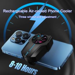 Coolers Aircooled Mobile Phone Cooler Radiator Snapon Pubg Rapid Low Sound Cell Phone Cooling Back Clip Cellphone Radiator Heatsink