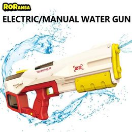 Gun Toys Adult and childrens electric water gun explodes with high pressure and strong energy action automatic water spraying beach outdoor toys T240428