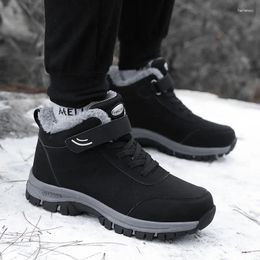 Boots Men Top Quality Casual Snow Waterproof Warm Winter Shoes Hiking Outdoor Mountain Climbing Sneaker Man Trekking