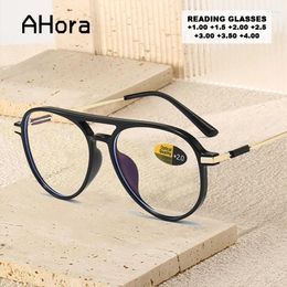 Sunglasses Ahora Anti-blue Light Presbyopic Reading Glasses Frame Women Men Retro Spectacles Frames Hight Quality Eyewear 0 1.0 To 4.0