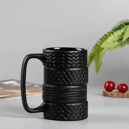 Mugs Creative Tyre cup large capacity ceramic cup new exotic cup ceramic office cup J240428