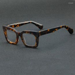 Sunglasses Frames European And American Personality Striped Tortoise Shell Glasses Frame Retro Large Square Myopia Can Be Matched Wi