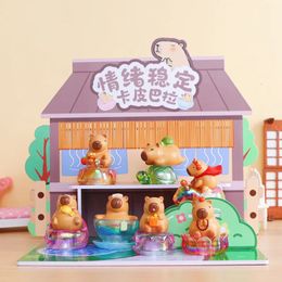 Capybara Blind Box Animal Kapibara Action Figure Toys with Light night Children Girls Birthday Christmas Gift 240422