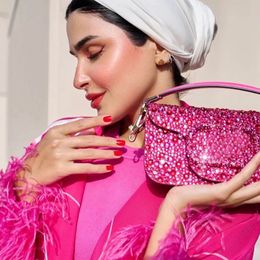 Famous designer crossbody bag Mini Loco handbag diamond inlaid crystal handbag fashionable womens chain Banquet bag diamond shoulder bags handbag underarm bag
