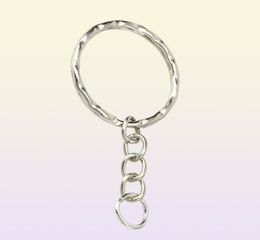 500pcs 25mm Polished Silver Color Keyring Keychain Split Ring With Short Chain Key Rings Women Men DIY Key Chains Accessories29428885013